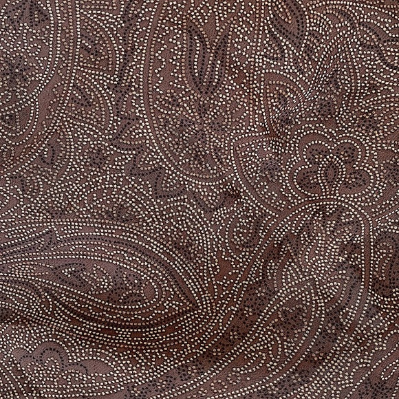 VTG 90’s Bohemian Brown Paisley Asymmetrical Skirt: Size M/L - Picture 3 of 3